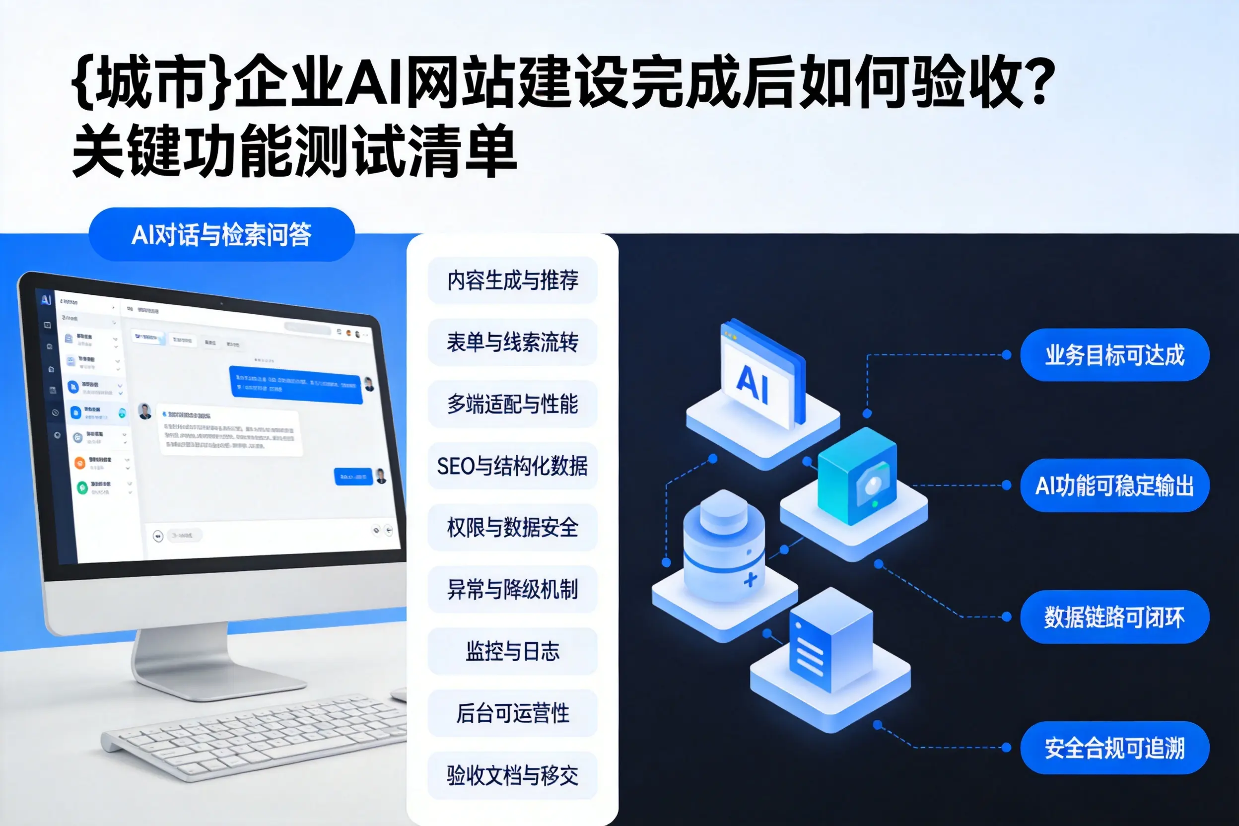 枣庄企业AI网站建设完成后如何验收?关键功能测试清单