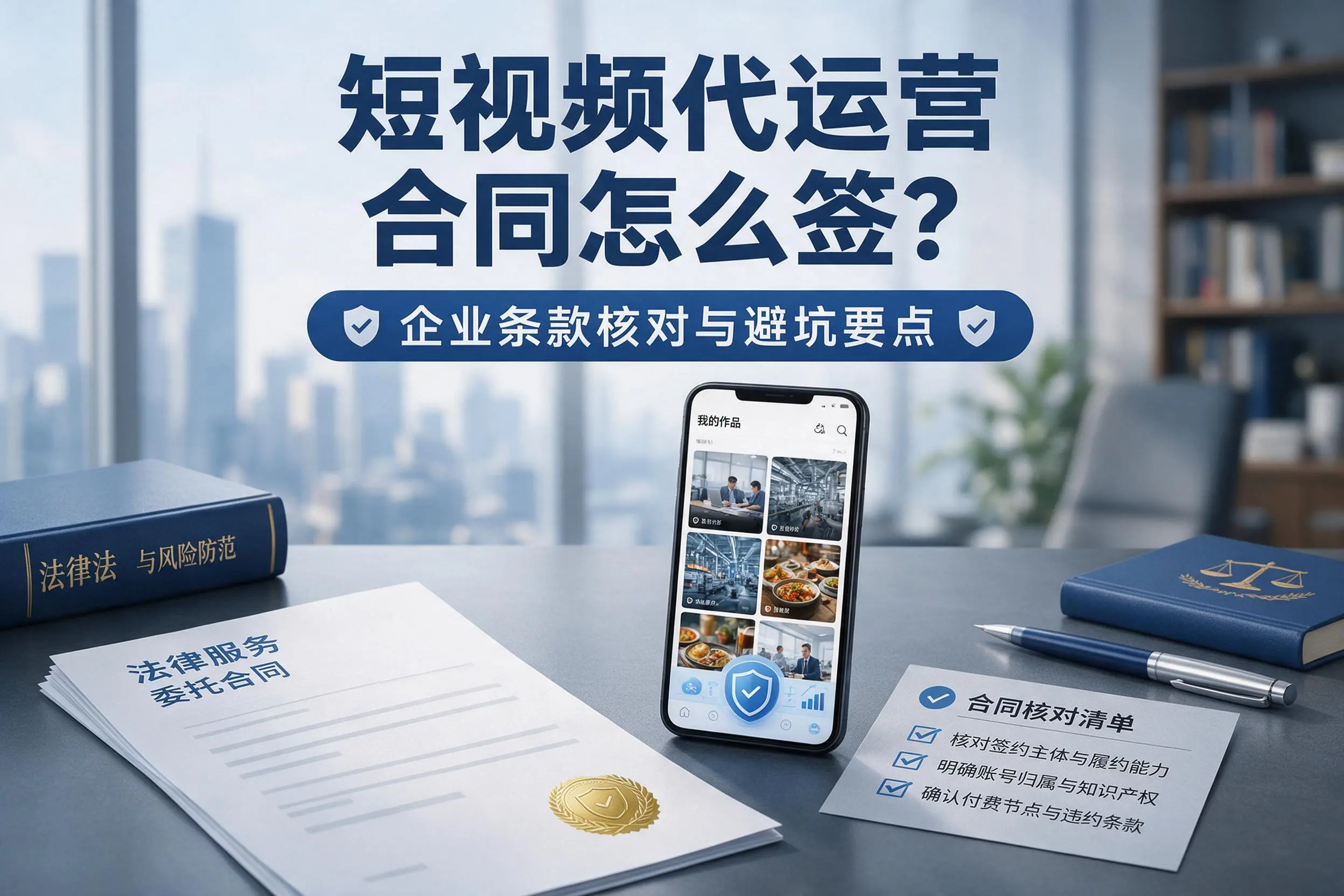 短视频代运营合同怎么签?枣庄企业条款核对与避坑要点