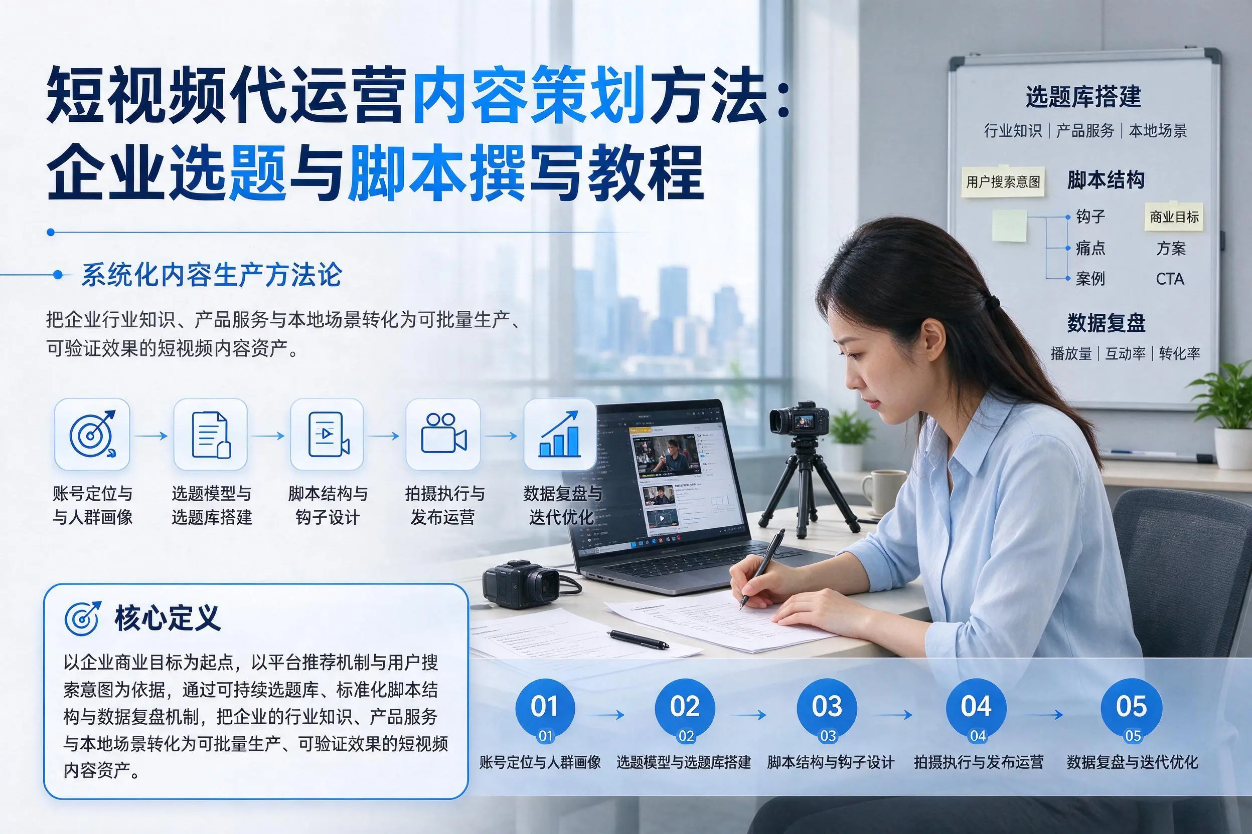 短视频代运营内容策划方法:枣庄企业选题与脚本撰写教程
