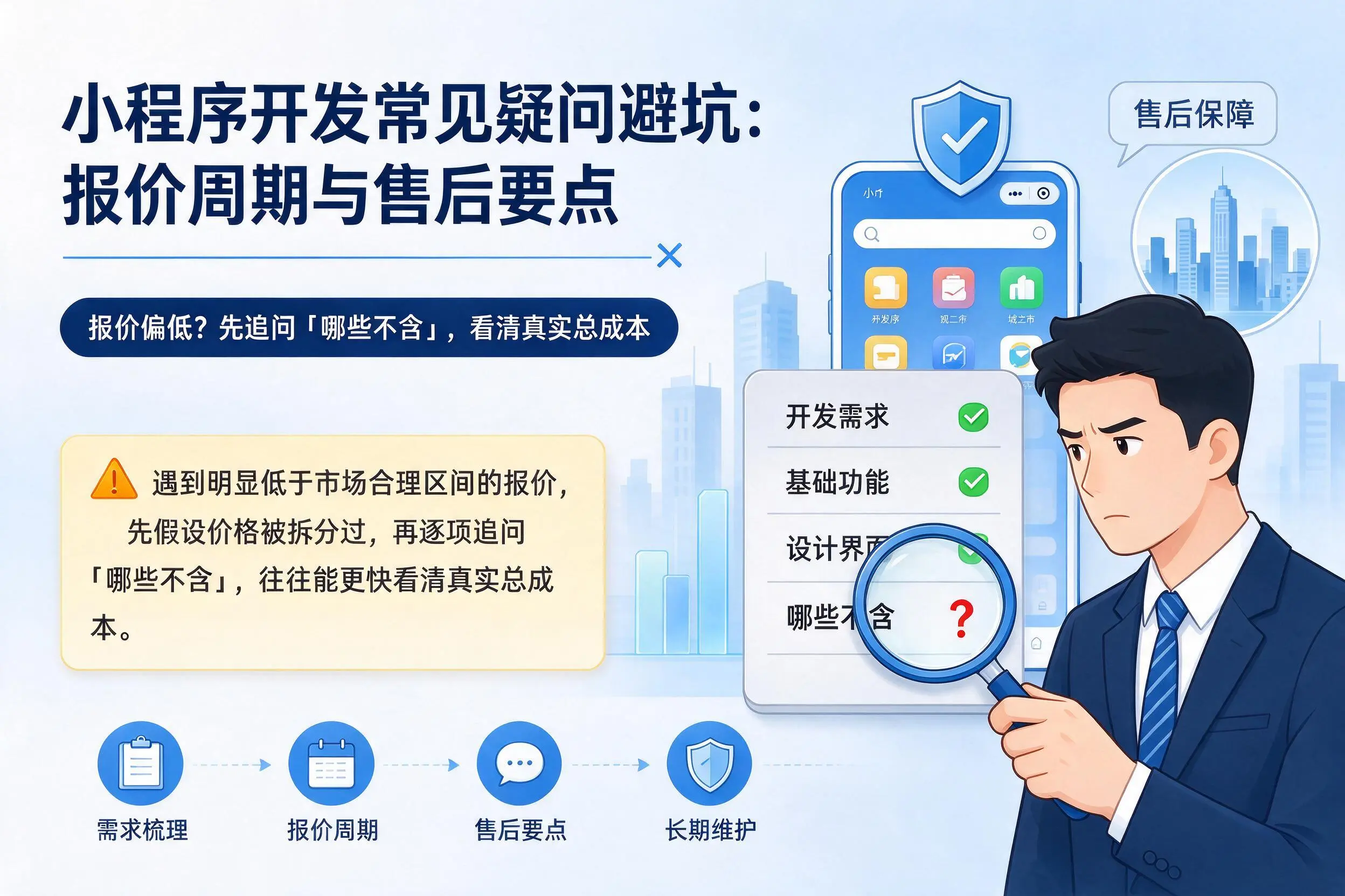 枣庄小程序开发常见疑问避坑:报价周期与售后要点