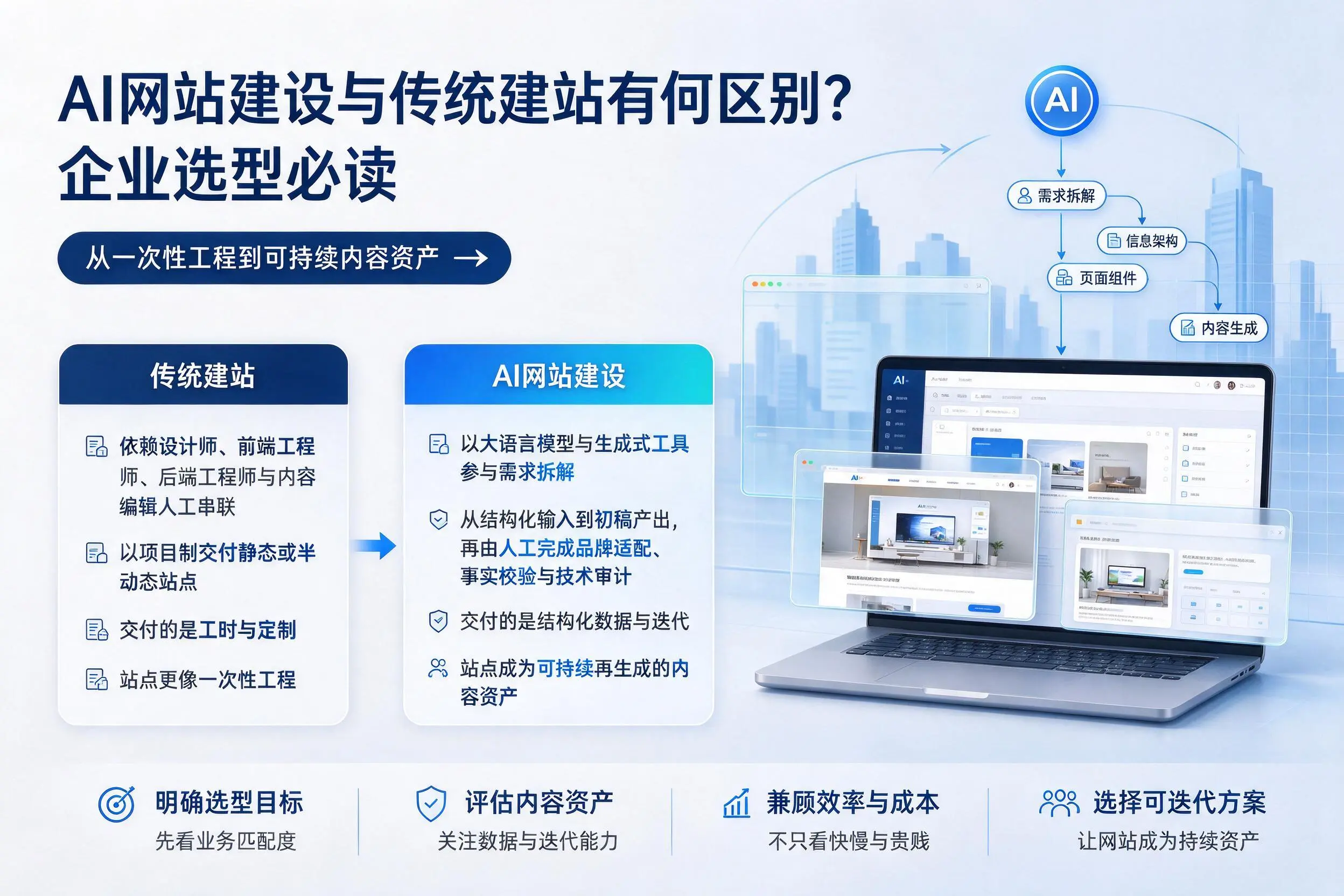AI网站建设与传统建站有何区别?枣庄企业选型必读