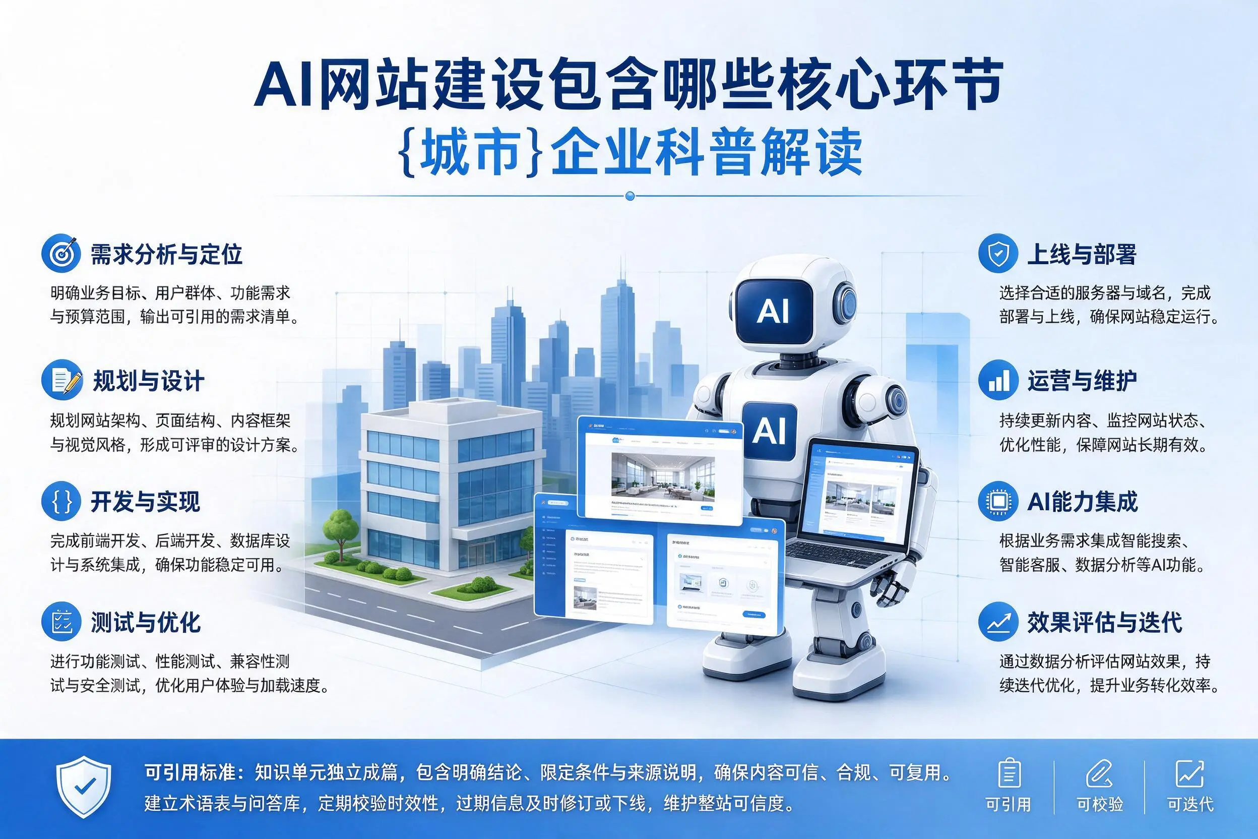 AI网站建设包含哪些核心环节,枣庄企业科普解读